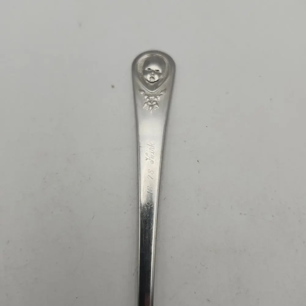 Vintage Gerber Oneida Baby Spoon 1978 Kirk Engraved Stainless 50 Years Caring